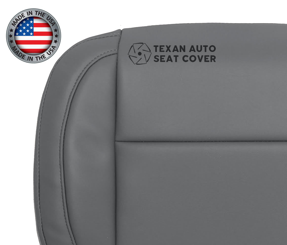 2014 to 2019 Chevy Silverado Passenger Side Bottom Leather Replacement Seat Cover Gray