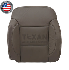 Fits 2014, 2015, 2016, 2017, 2018 GMC Yukon, Yukon XL Driver Side Lean Back Perforated Synthetic Leather  Replacement Seat Cover Tan