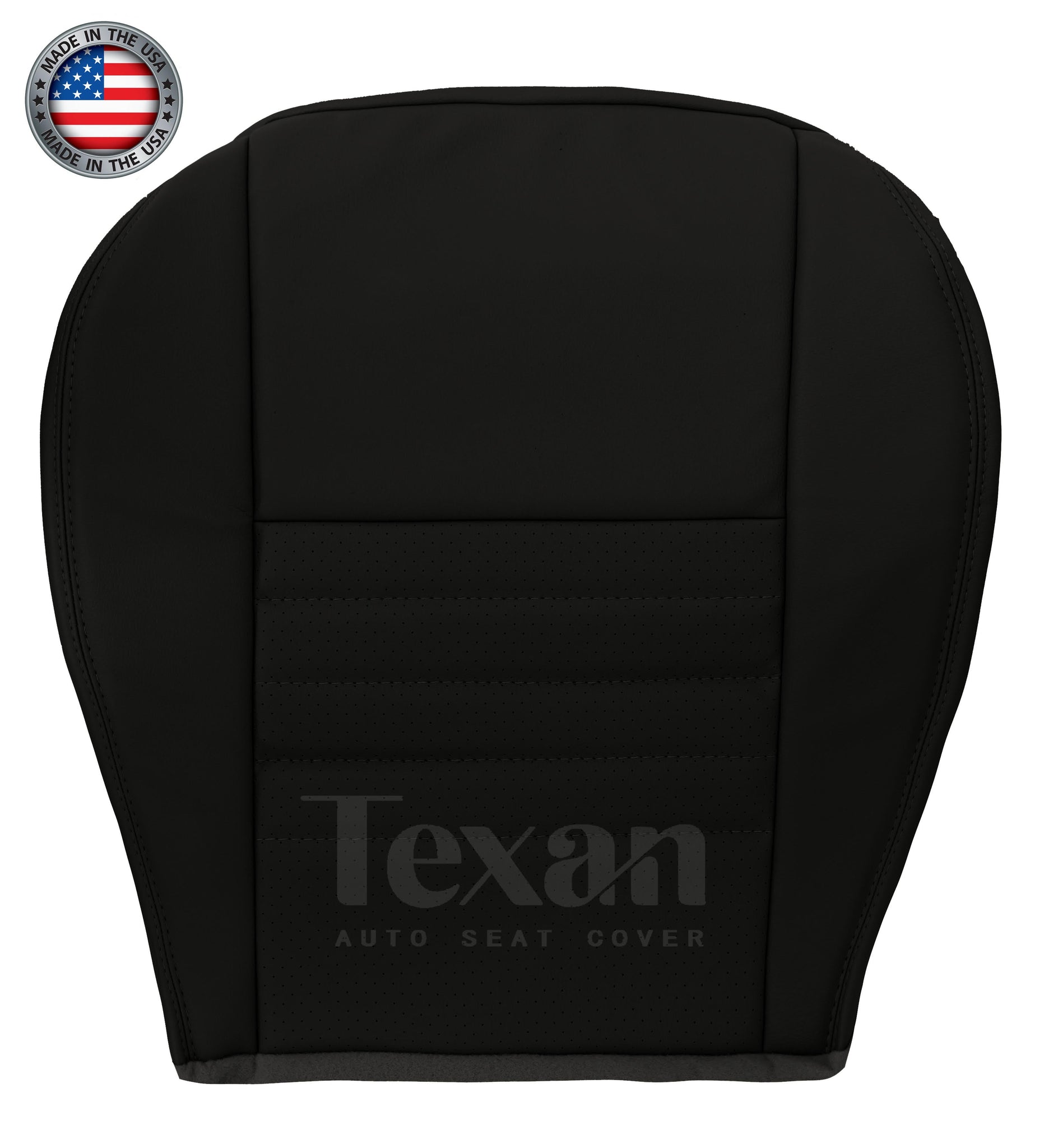 1999 to 2004 Ford Mustang V8 GT Passenger Side Bottom Perforated Leather Replacement Seat Cover Black