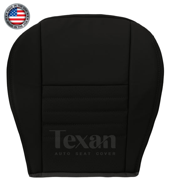 1999 to 2004 Ford Mustang V8 GT Driver Side Bottom Perforated Leather Replacement Seat Cover Black