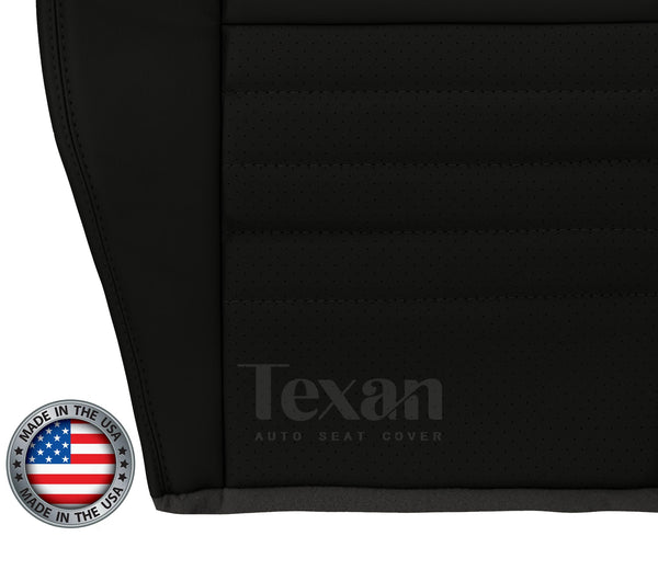 1999 to 2004 Ford Mustang V8 GT Driver Side Bottom Perforated Synthetic Leather Replacement Seat Cover Black