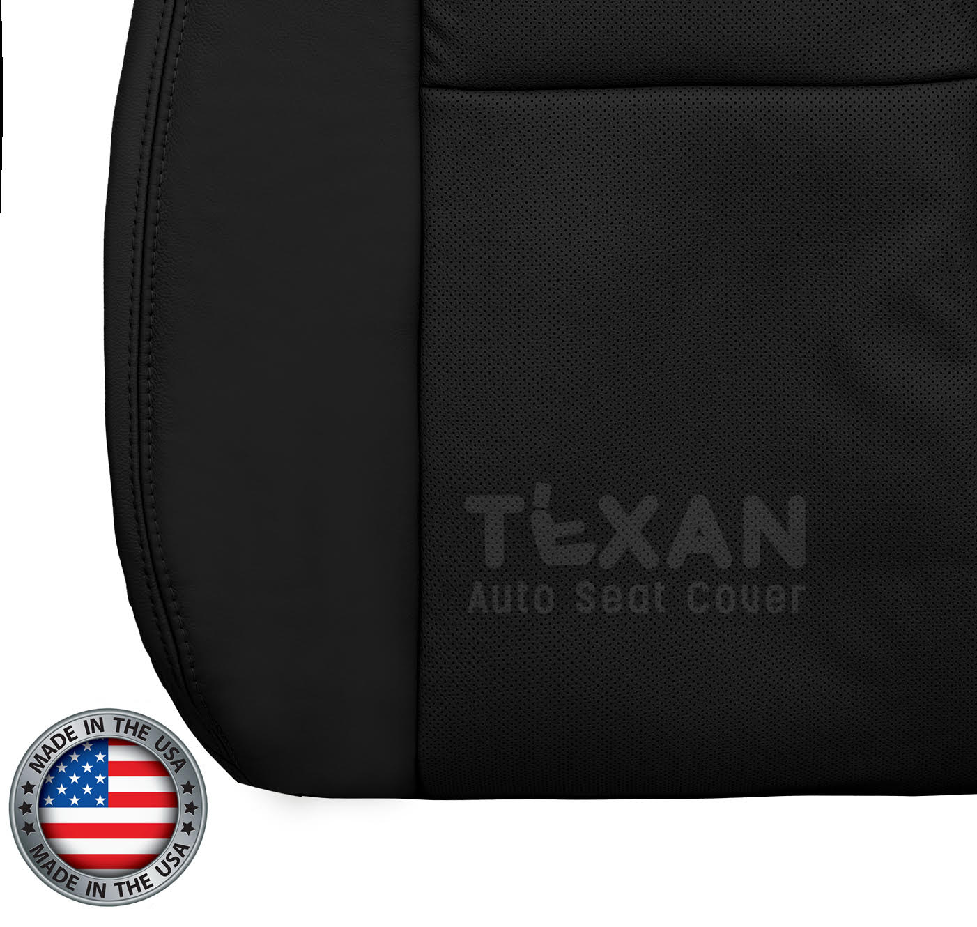 Fits 2012, 2013, 2014 GMC Sierra SLT Driver Side Lean Back Perforated Synthetic Leather Seat Cover Black