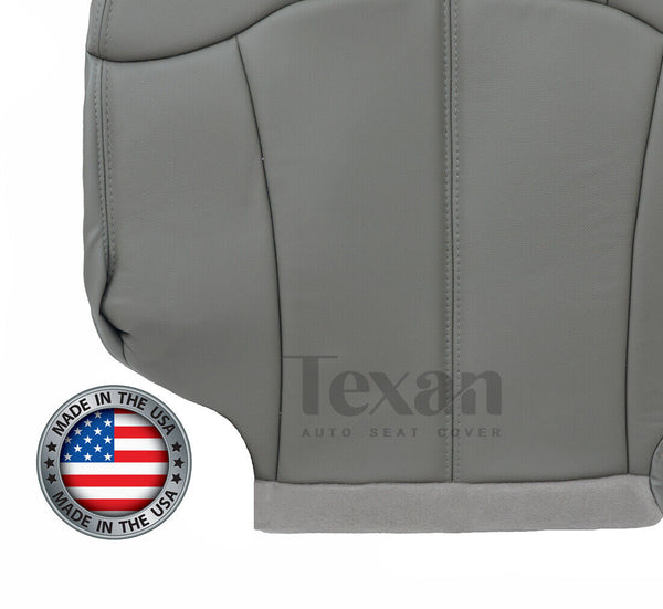 1999 to 2002 GMC Sierra Driver Side Bottom Leather Replacement Seat Cover Gray
