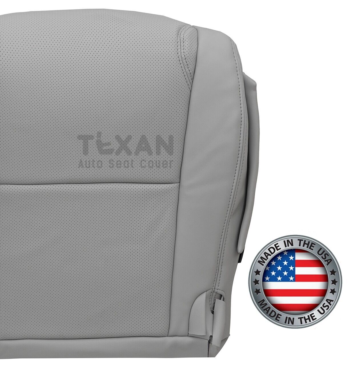 For 2006 to 2011 Lexus GS300, GS350, GS430, GS450H, GS460 Passenger Side Bottom Perforated Synthetic Leather Replacement Seat Cover Gray
