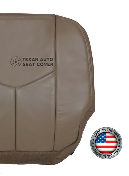 2003 to 2007 Chevy Silverado Passenger Bottom Leather Seat Cover Tan