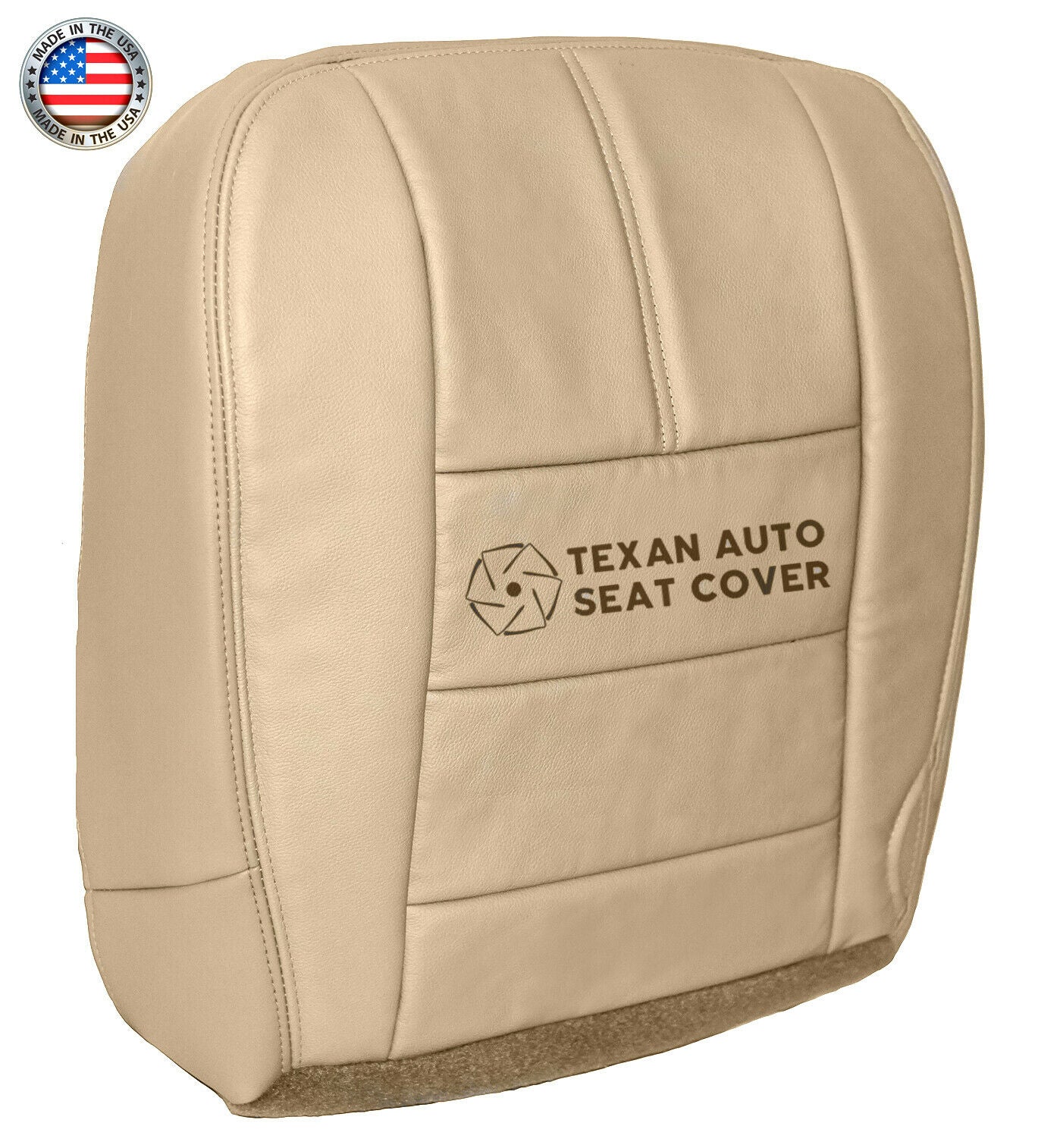 2008, 2009, 2010 Ford F250 F350 F450 F550 Lariat Passenger Side Bottom Synthetic Leather Replacement Seat Cover Tan