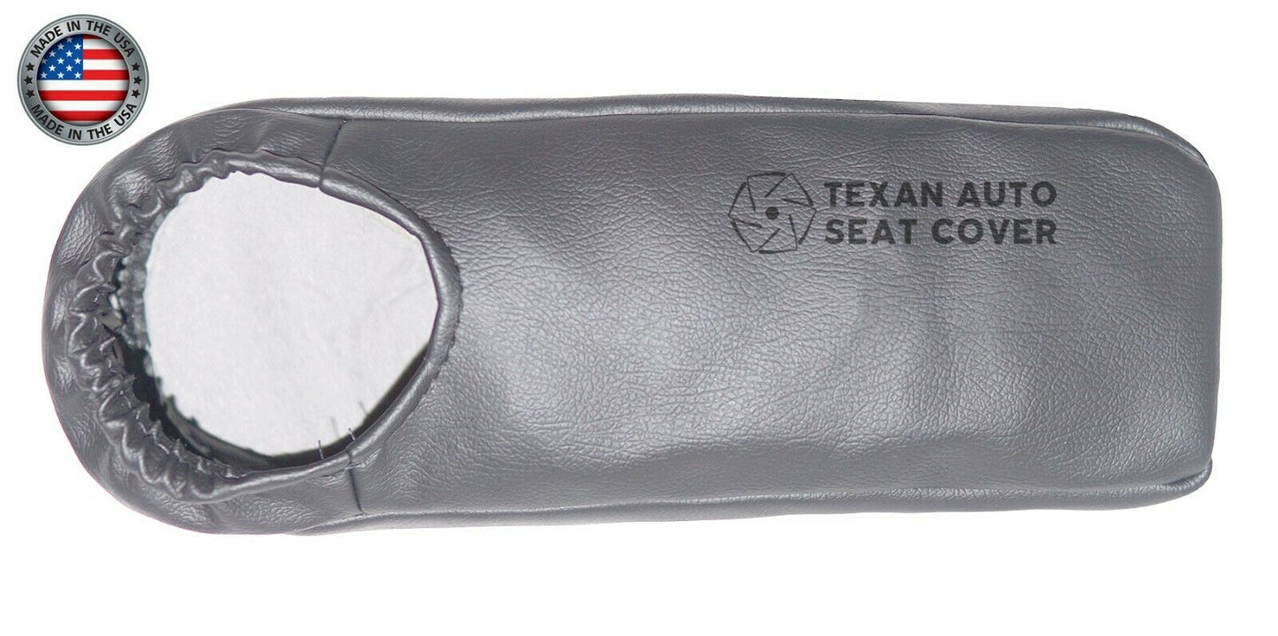2003, 2004, 2005, 2006, 2007 Ford F250 F350 F450 F550 Lariat XLT, Crew Cab Lariat Driver Armrest Synthetic Leather Replacement Cover Gray