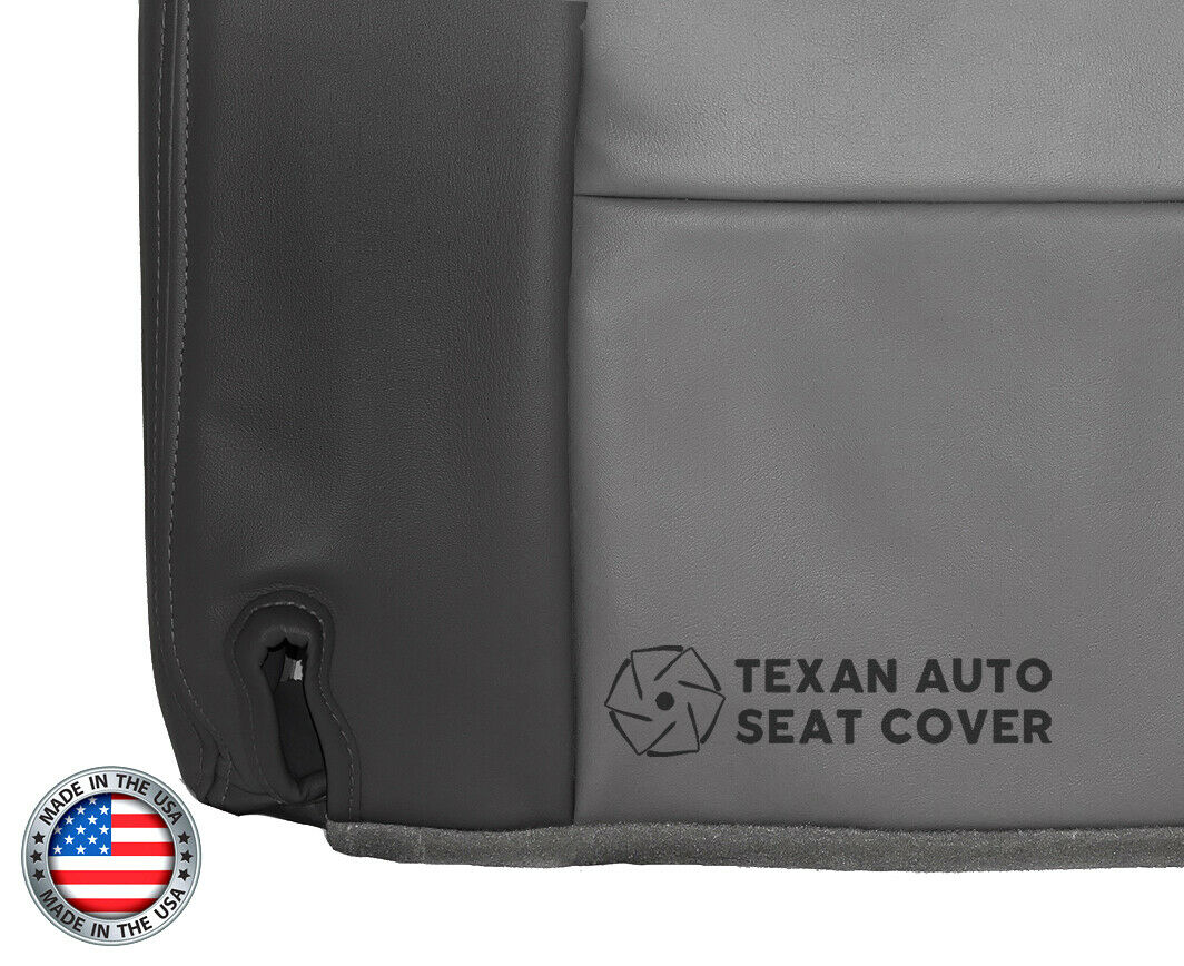 1999, 2000 Chevy Tahoe Limited, Z71 -Driver Side Bottom Leather Replacement Seat Cover 2 Tone Gray