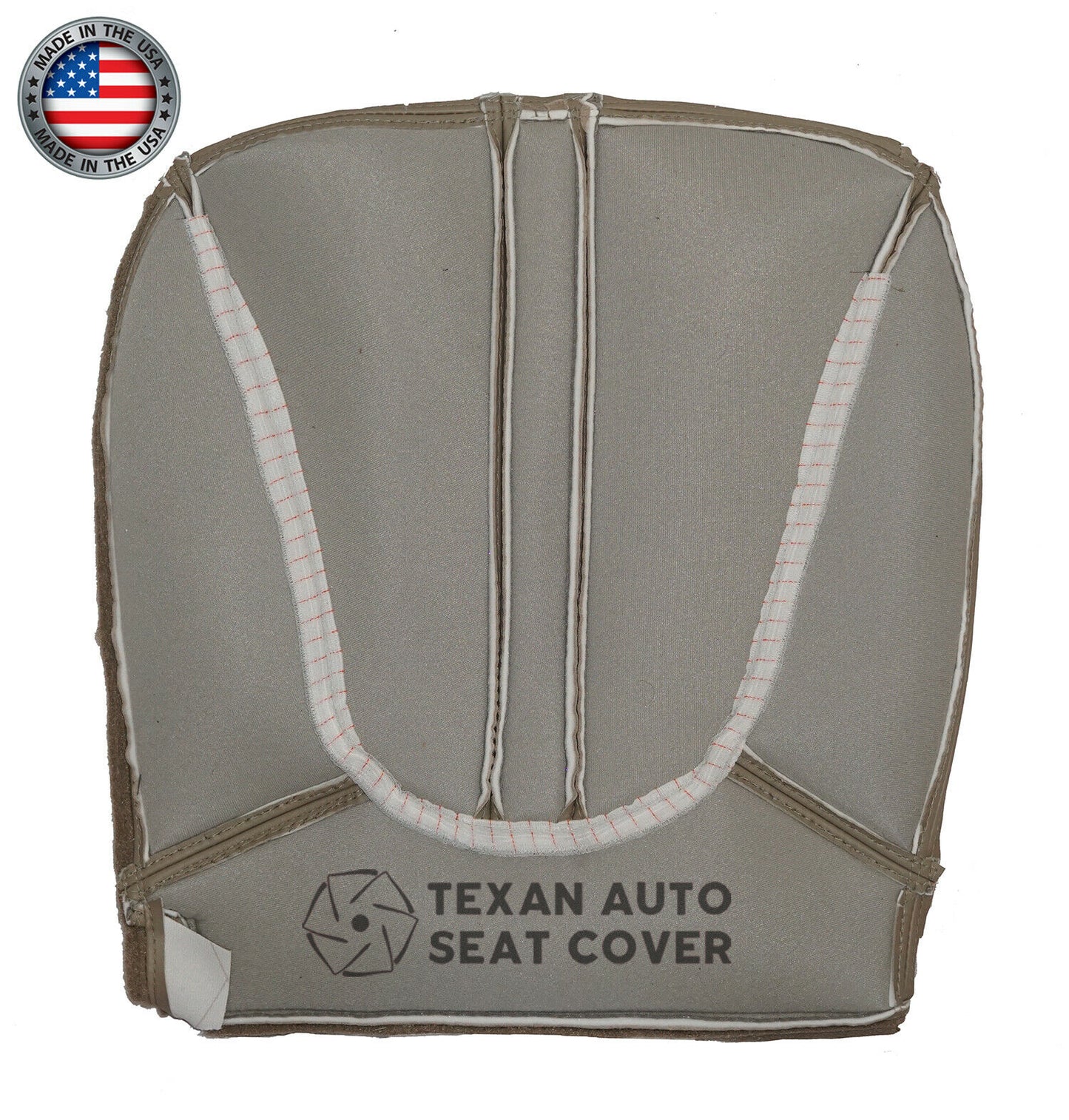 1997 to 1999 Ford Expedition Eddie Bauer, XLT Passenger Side Bottom Leather Replacement Seat Cover Tan
