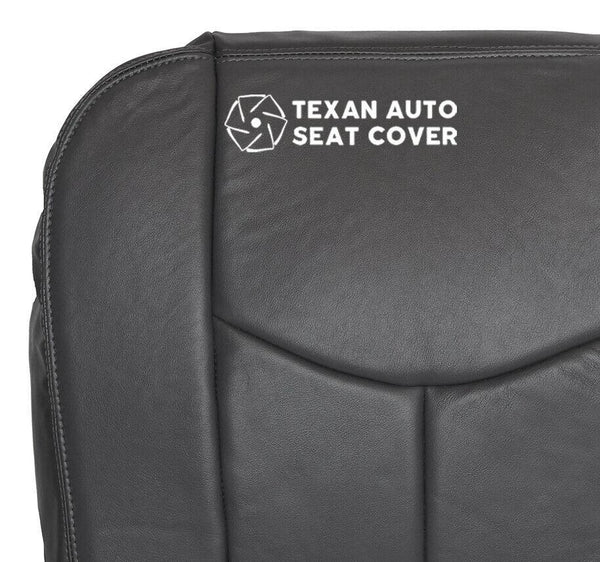 2003 to 2007 Chevy Silverado Driver Side Bottom Synthetic Leather Seat Cover Dark Gray