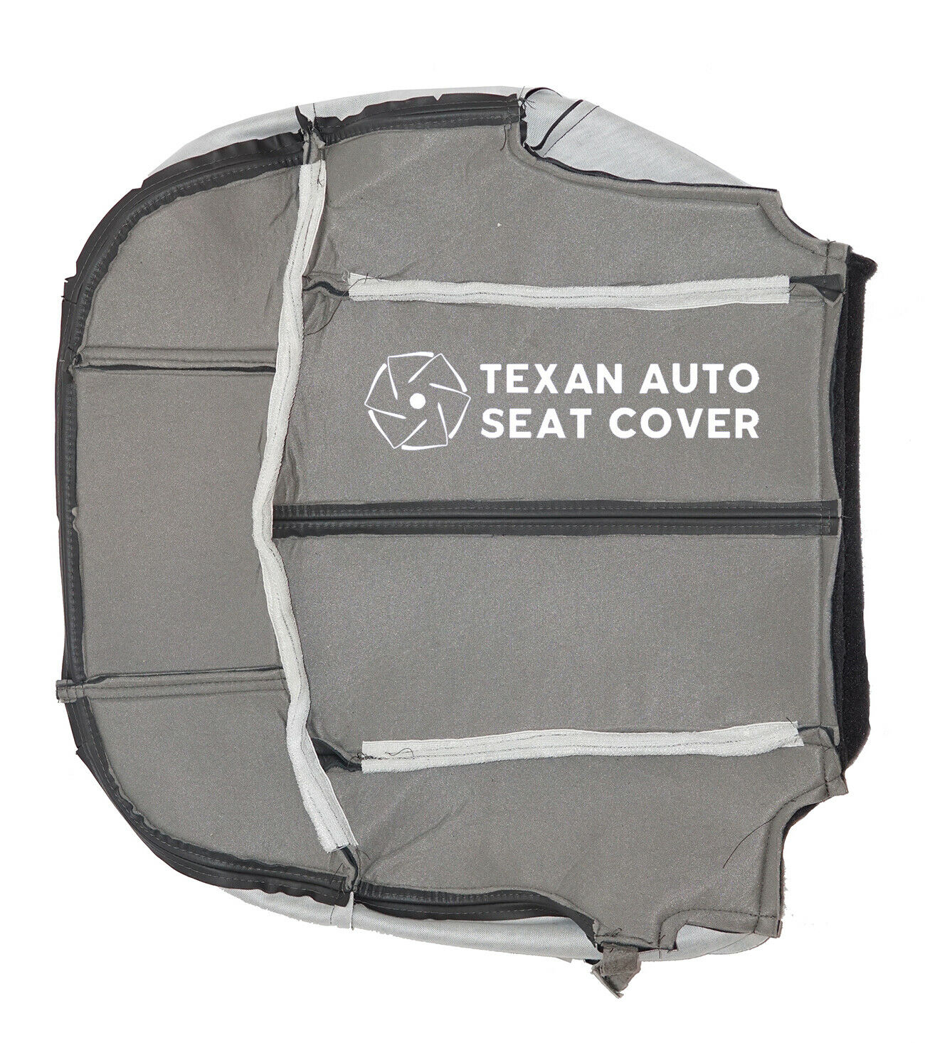 2000 to 2002 Chevy Silverado Passenger Side Bottom Leather Seat Cover Dark Gray