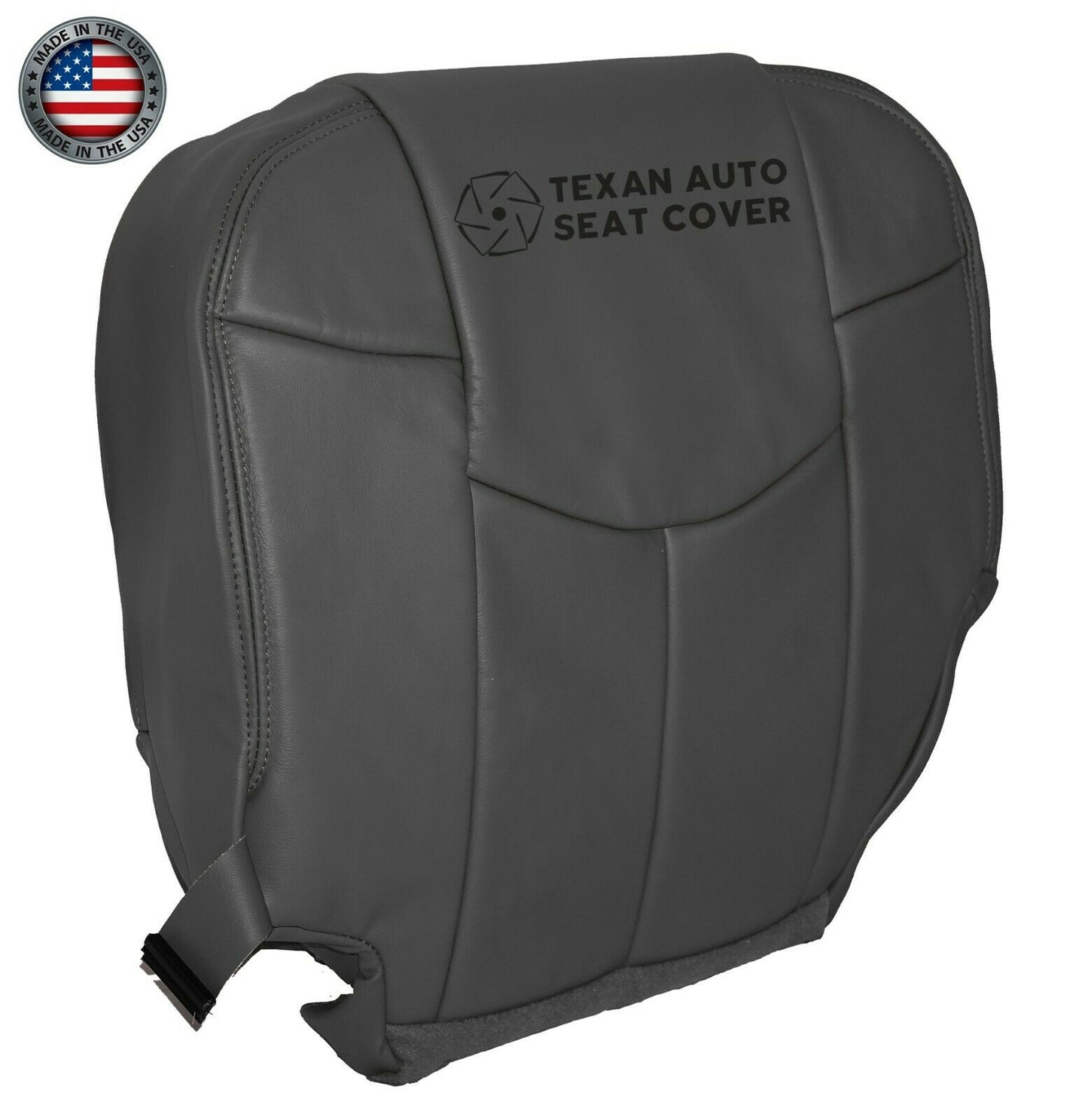 Fits 2002 Chevy Avalanche 1500 2500 LT LS Z71 Z66 Driver Side Bottom Leather Replacement Seat Cover Dark Gray