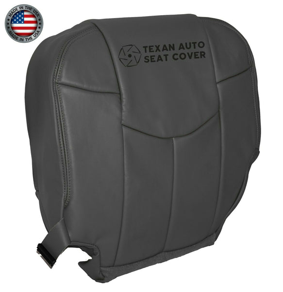 Fits 2002 Chevy Avalanche 1500 2500 LT LS Z71 Z66 Driver Side Bottom Leather Replacement Seat Cover Dark Gray