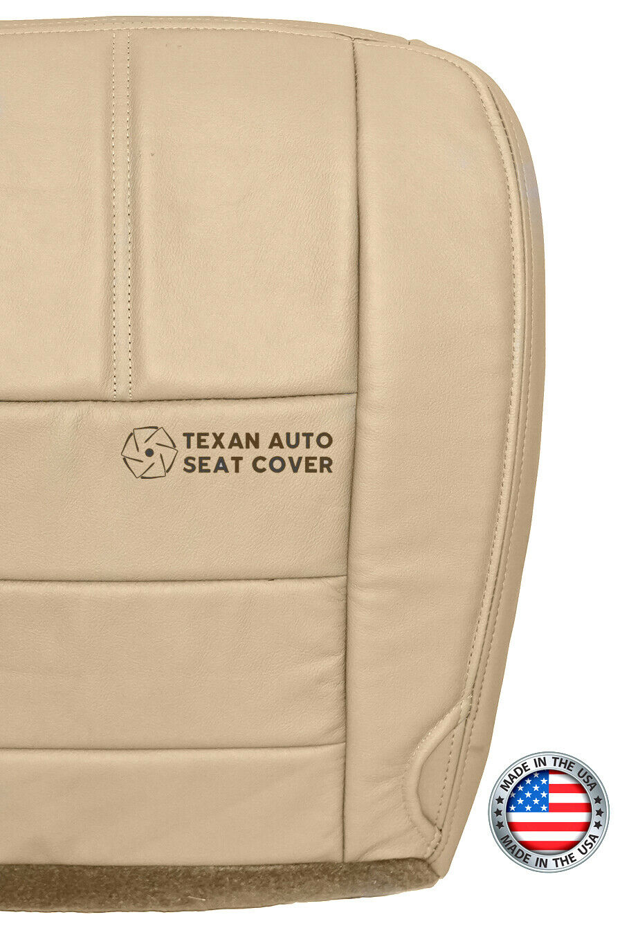 2008, 2009, 2010 Ford F250 F350 F450 F550 Lariat Driver Side Bottom Synthetic Leather  Replacement Seat Cover Tan