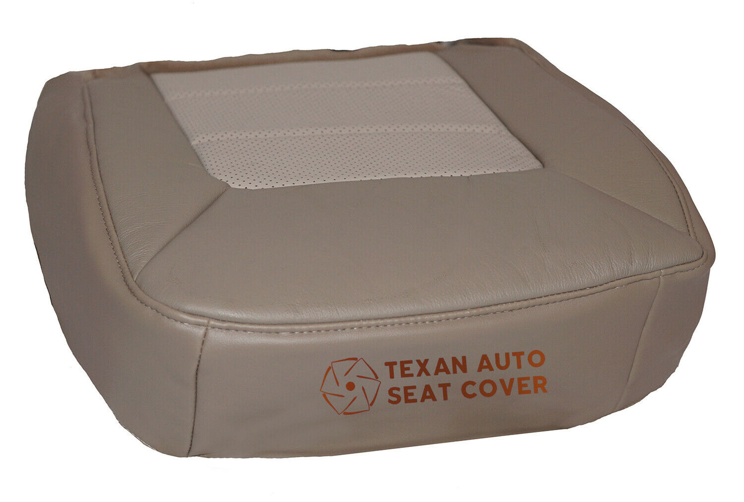 2003 to 2006 Ford Expedition Eddie Bauer Driver Bottom Perforated Vinyl Seat Cover 2tone Tan