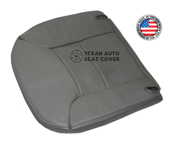 1995, 1996, 1997, 1998, 1999 GMC Sierra 1500 2500 3500 SLT SLE Z71 Driver Side Bottom Leather Replacement Seat Cover Gray