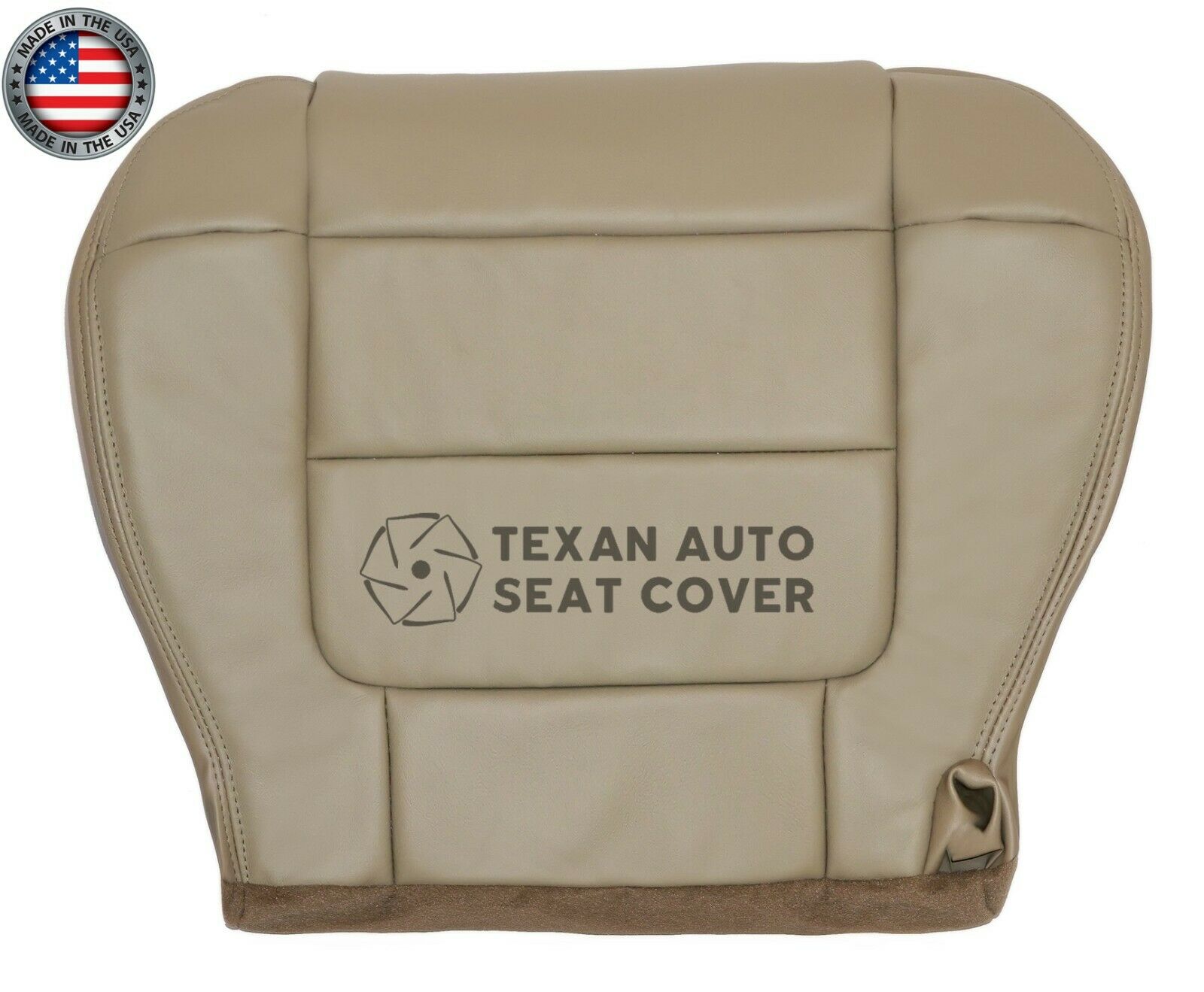 2001, 2002 Ford F150 Lariat Passenger Bottom Synthetic Leather Seat Cover Tan