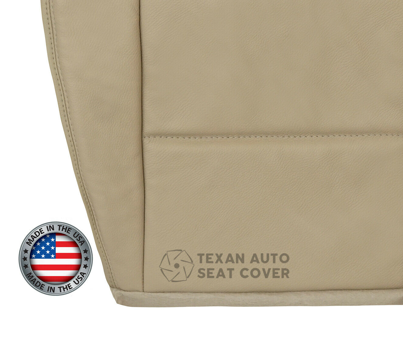 2005, 2006, 2007, 2008, 2009 Ford Mustang V6 Driver Side Bottom Synthetic Leather Replacement Seat Cover Tan