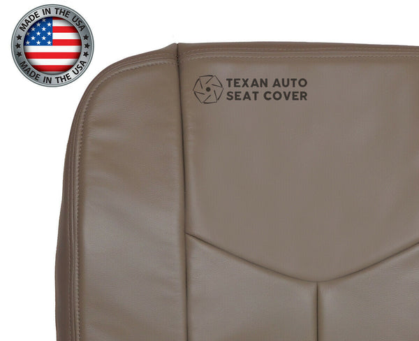 2003 to 2007 Chevy Silverado Driver Bottom Synthetic Leather Seat Cover Tan