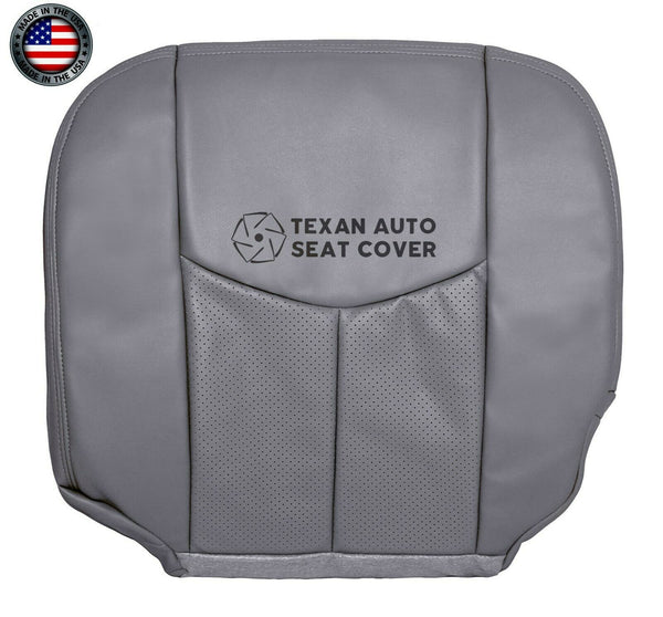 2003, 2004, 2005, 2006 Cadillac Escalade ESV, EXT, 2WD 4X4 AWD Driver Side Bottom Perforated Synthetic Leather Replacement Seat Cover Gray