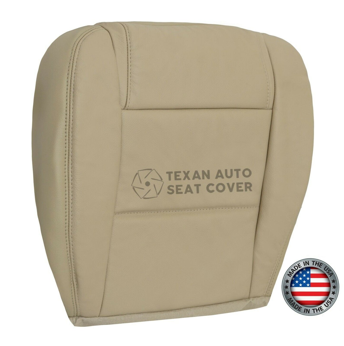 2005, 2006, 2007, 2008, 2009 Ford Mustang V6 Driver Side Bottom Synthetic Leather Replacement Seat Cover Tan