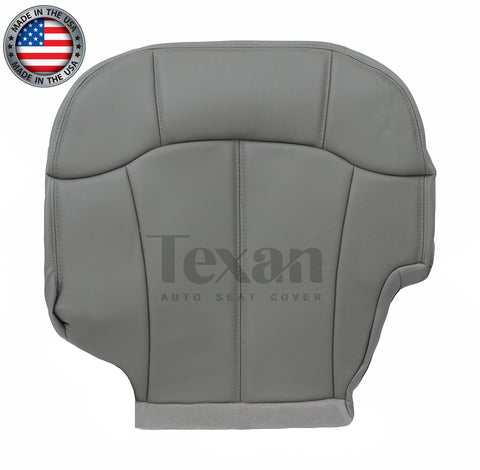 1999 to  2002 GMC Sierra Driver Side Bottom Synthetic Leather Replacement Seat Cover Gray
