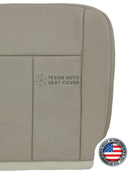 2007 to 2014 Ford Expedition Passenger Side Bottom Perforated Leather Replacement Seat Cover Gray