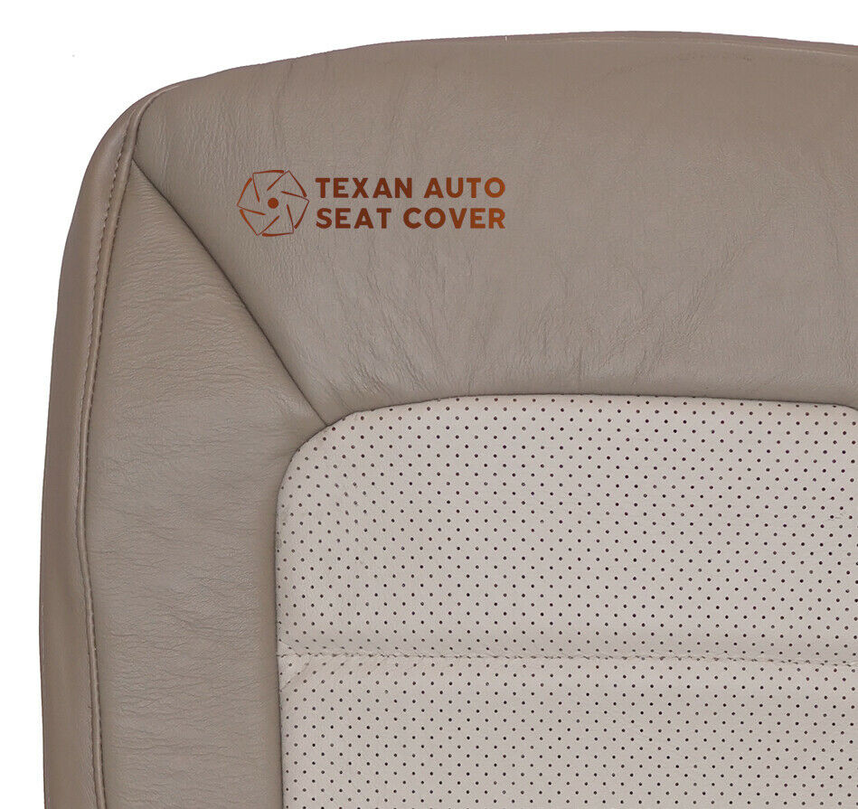 2003 to 2006 Ford Expedition Eddie Bauer Passenger Bottom Perforated Leather Seat Cover 2tone Tan