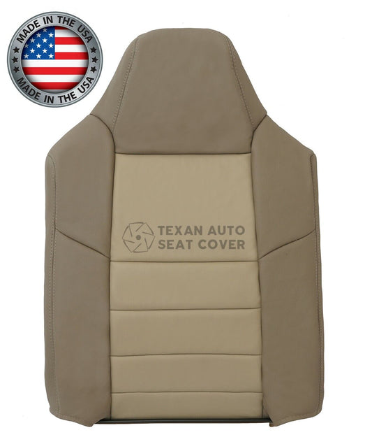 02, 03, 04 Ford Excursion Eddie Bauer Passenger Lean Back Leather Seat Cover Tan