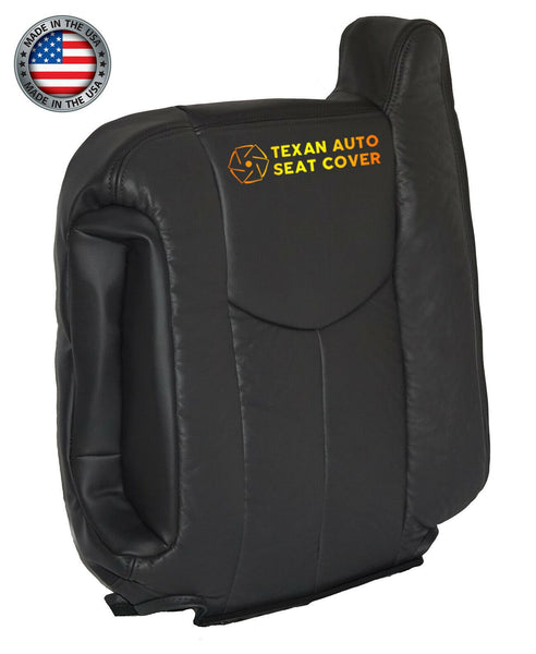 2003 to 2007 Chevy Silverado Driver Side Lean Back Synthetic Leather Seat Cover Dark Gray