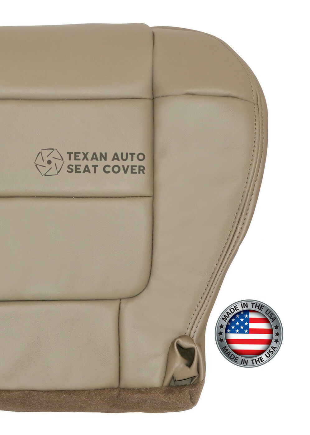 2001, 2002 Ford F150 Lariat Single Cab , Super crew,Crew cab Passenger Bottom Leather Seat Cover Tan