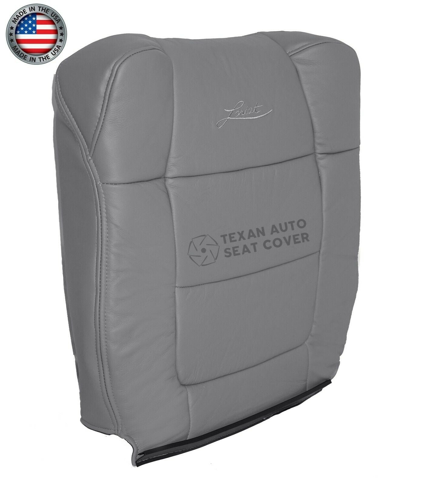 2001, 2002 Ford F150 Lariat Single Cab , Super Crew, Crew Cab Passenger Lean Back Leather Seat Cover Gray