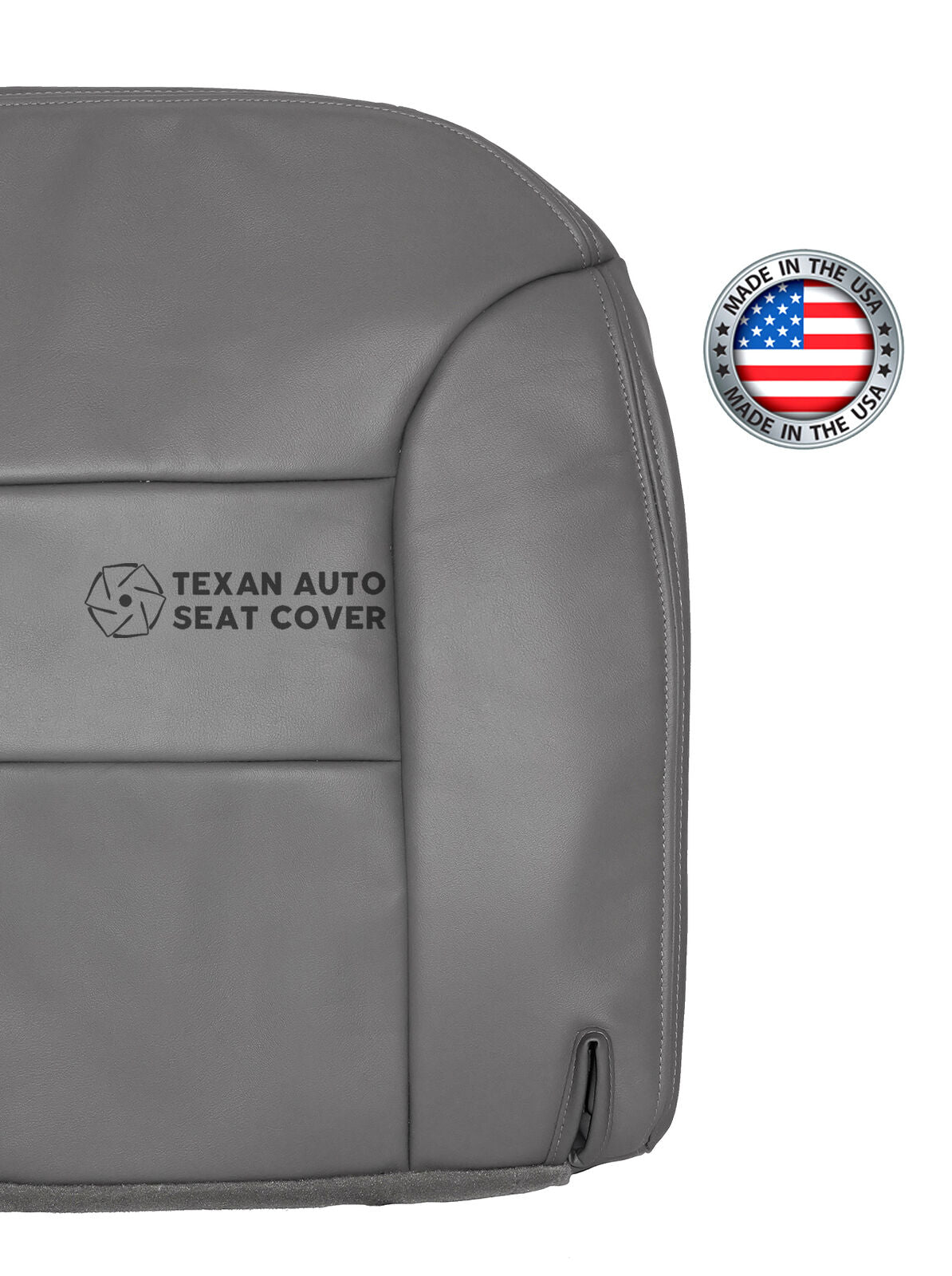 1995 to 2000 Chevy Silverado Driver Side Bottom Synthetic Leather Seat Cover Gray