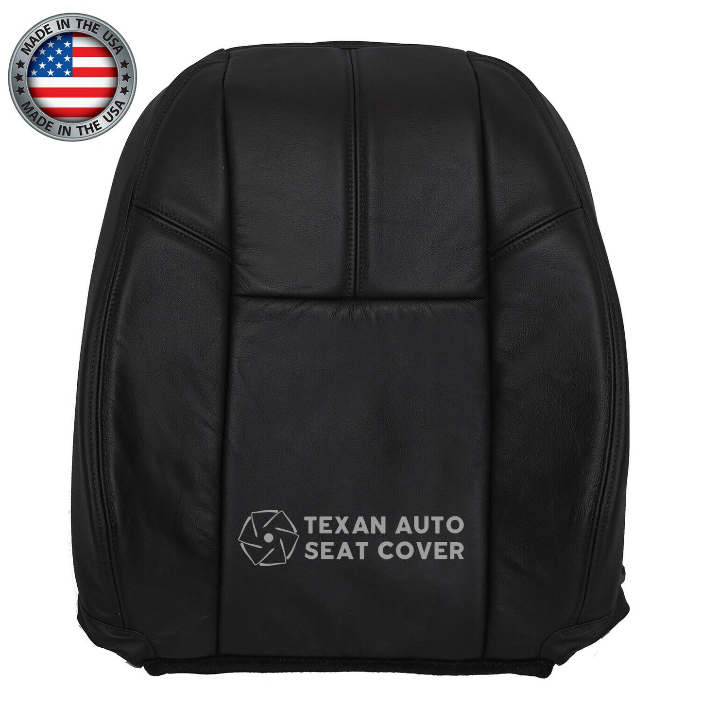 2007 to 2014 Chevy Tahoe/Suburban LT, LS, LTZ, Passenger Side Lean Back Leather Replacement  Seat Cover Black