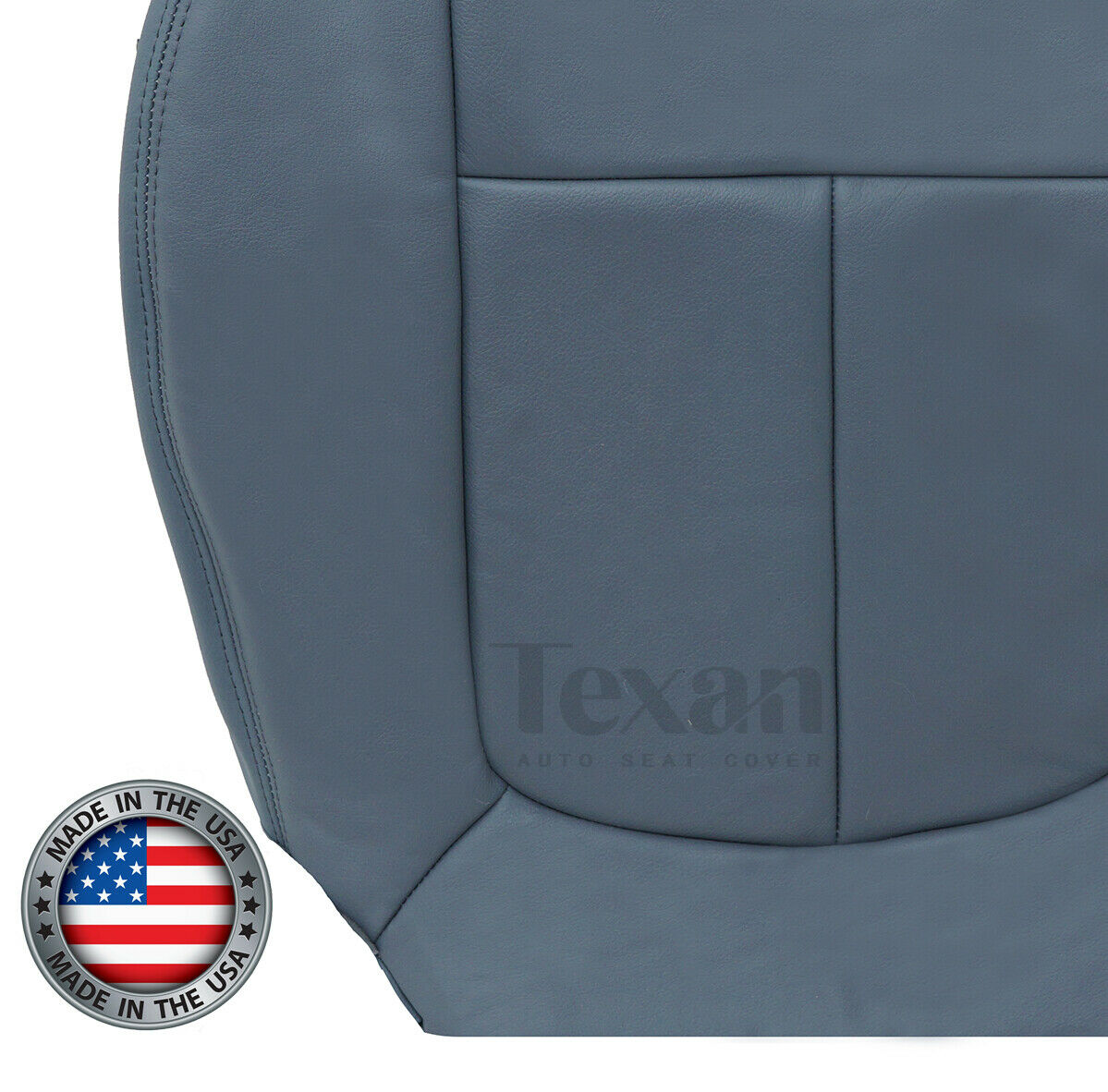 2011 to 2014 Ford F150 Lariat Driver Side Bottom Leather Replacement Seat Cover Gray