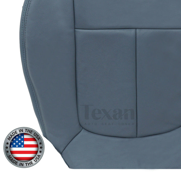 2011, 2012, 2013, 2014 Ford F150 Lariat Super-Crew, Crew -Cab Driver Bottom Leather Seat Cover Gray