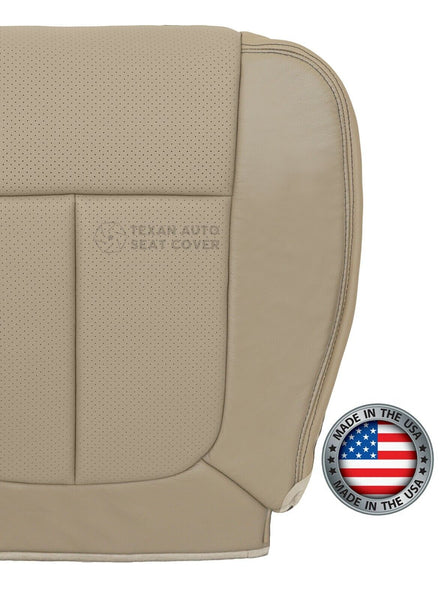 2011, 2012, 2013, 2014 Ford F150 Lariat Driver Bottom Perforated Leather Seat Cover Adobe Tan