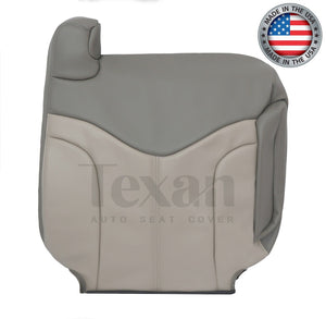 2001, 2002 GMC Sierra Denali C3 Driver Side Lean Back Synthetic Leather Replacement Seat Cover 2 Tone Gray/Shale