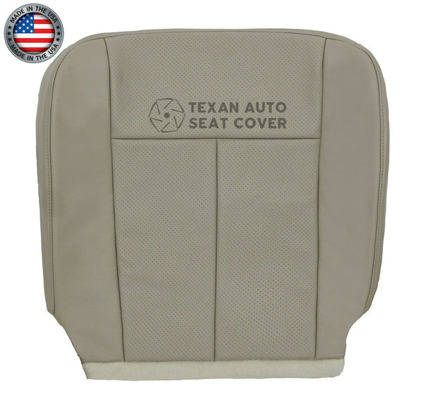 2007 to 2014 Ford Expedition Driver Side Bottom Perforated Leather Replacement Seat Cover Gray