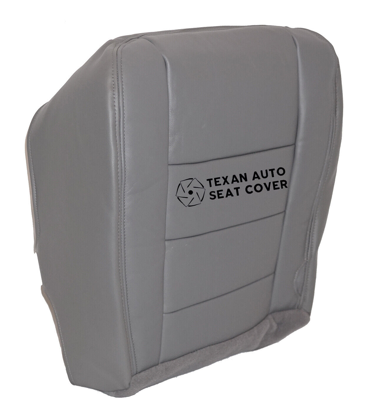 2002 to 2005 Ford Excursion Limited, XLT 4X4 Driver Bottom Leather Replacement Seat Cover Gray