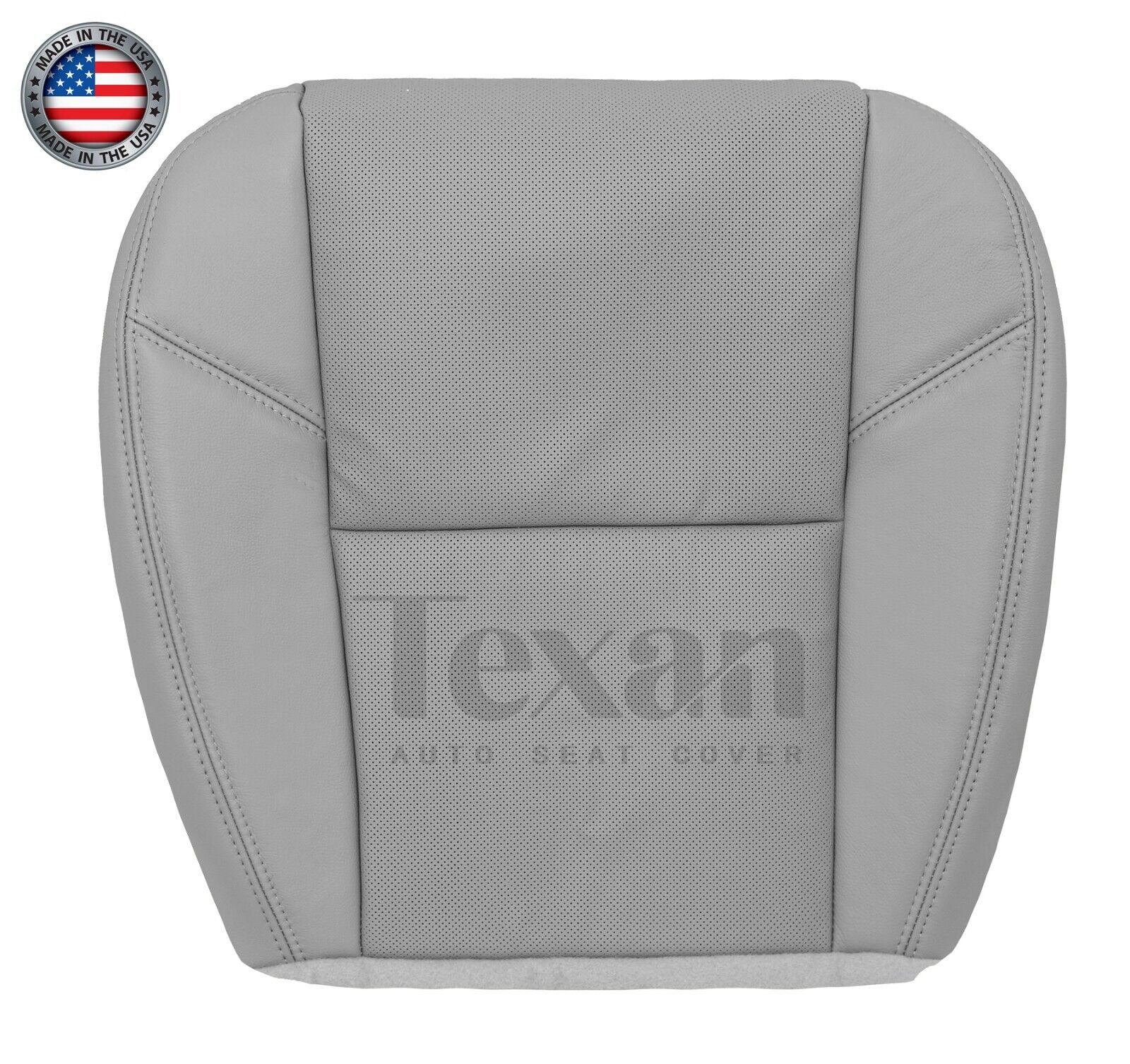 2007-2013 Chevy Avalanche LS, LT, LTZ  Leather Driver Bottom Seat Cover Gray