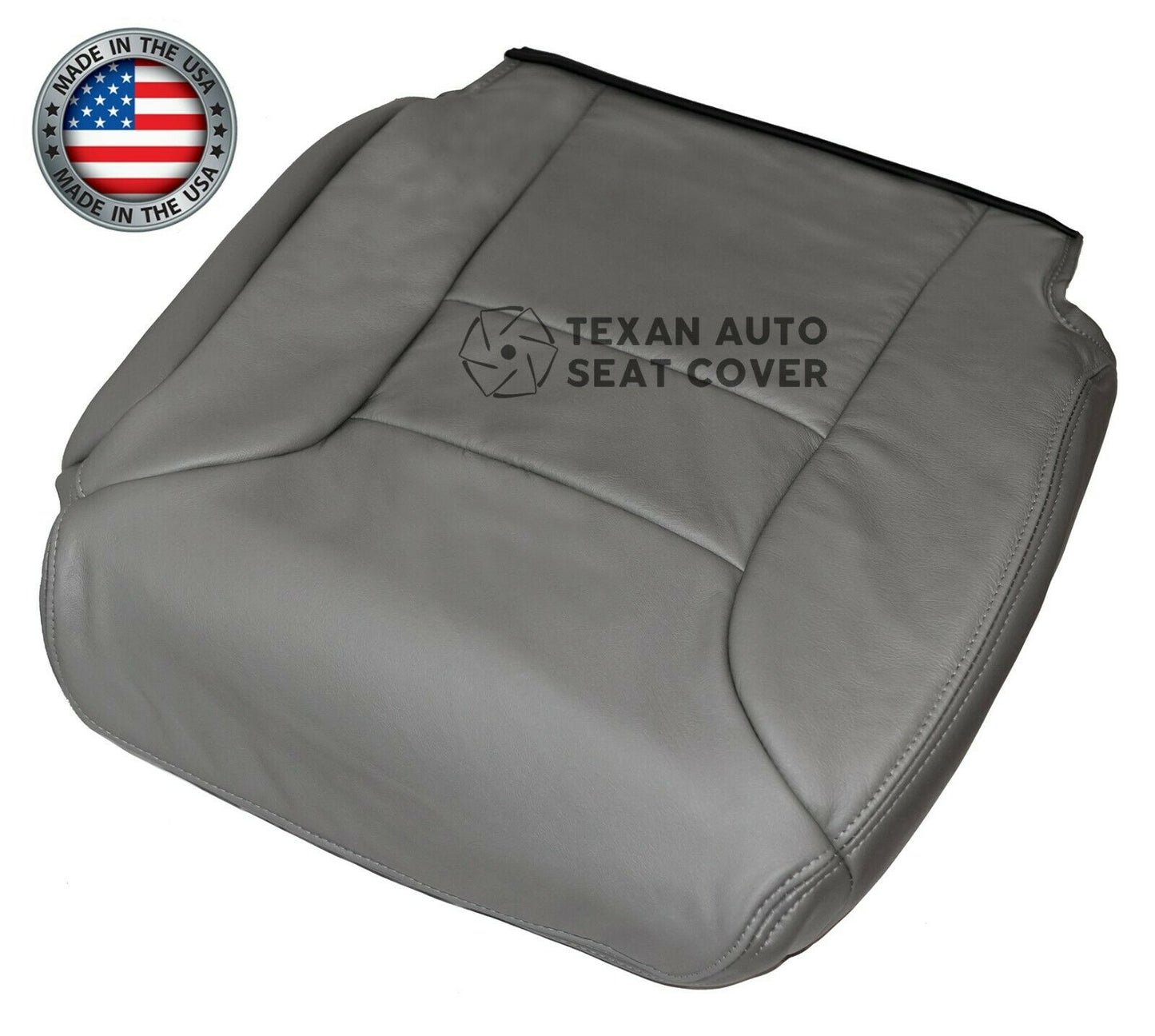 1995 to 2000 Chevy Silverado Driver Side Lean Back Leather Seat Cover Gray