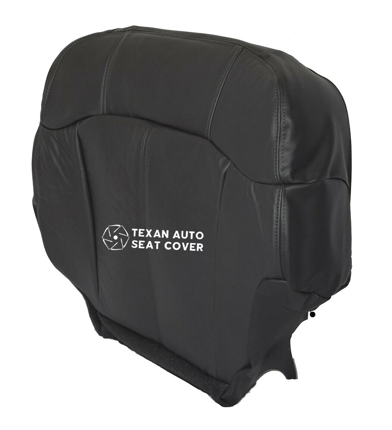 2000 to 2002 Chevy Silverado Passenger Side Bottom Leather Seat Cover Dark Gray
