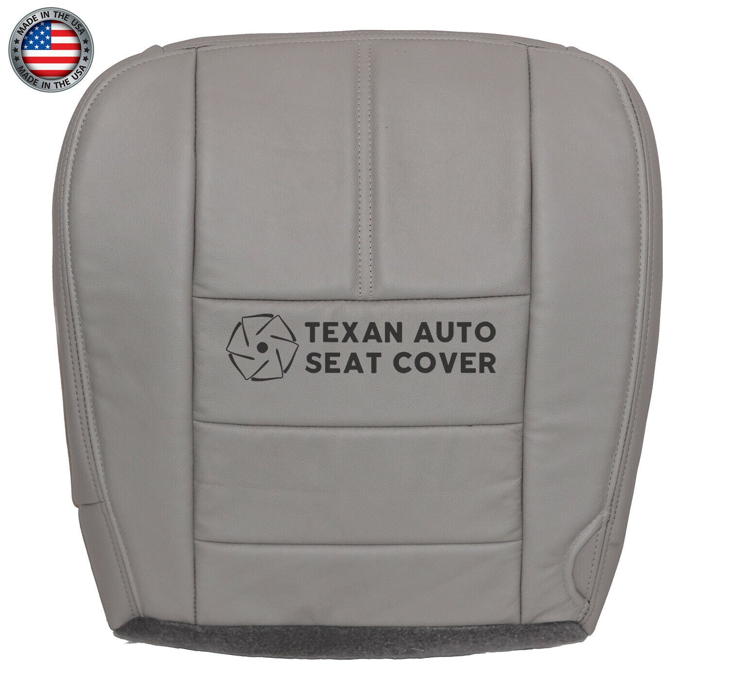 2008, 2009, 2010 Ford F250 F350 F450 F550 Lariat, XLT with Leather Passenger Bottom Leather Seat Cover Gray