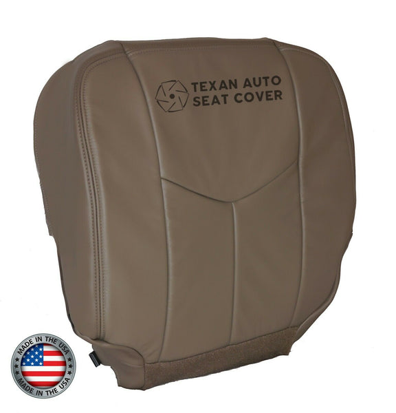 2003 to 2007 Chevy Silverado Passenger Bottom Leather Seat Cover Tan