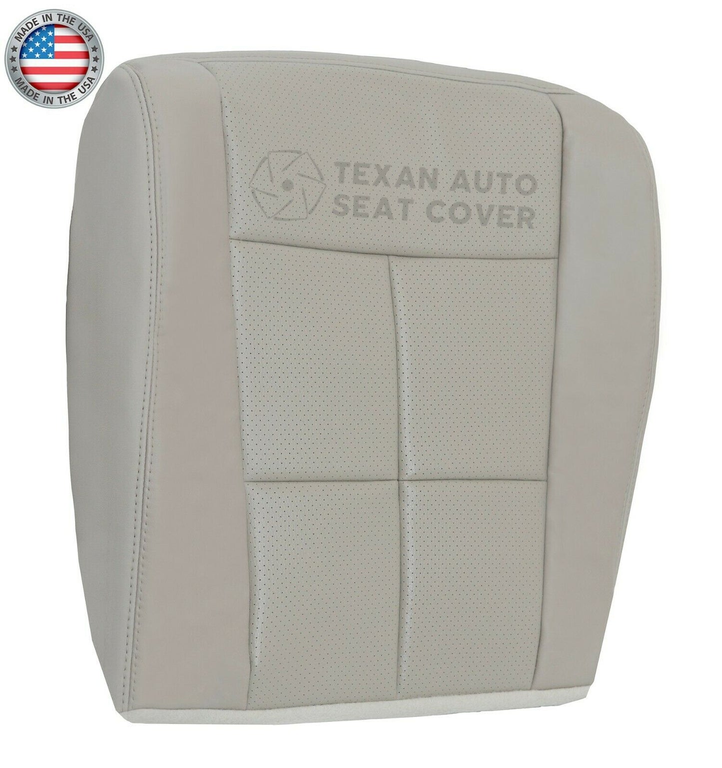 2007, 2008, 2009, 2010, 2011, 2012, 2013, 2014 Lincoln Navigator Passenger Bottom Perforated Leather Seat Cover Gray