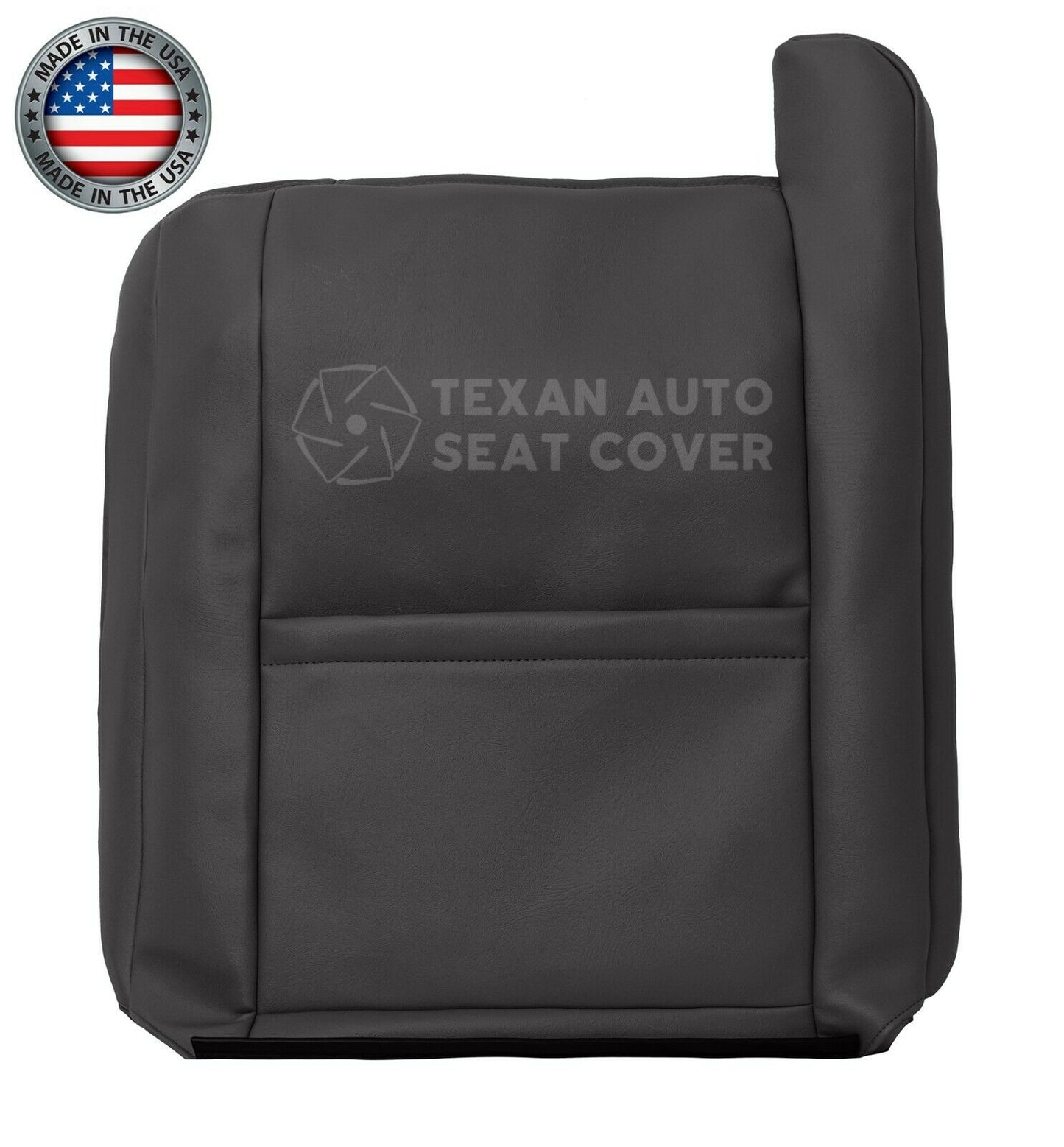 2000 to 2002 Chevy Silverado Driver Side Lean Back Synthetic Leather Seat Cover Dark Gray