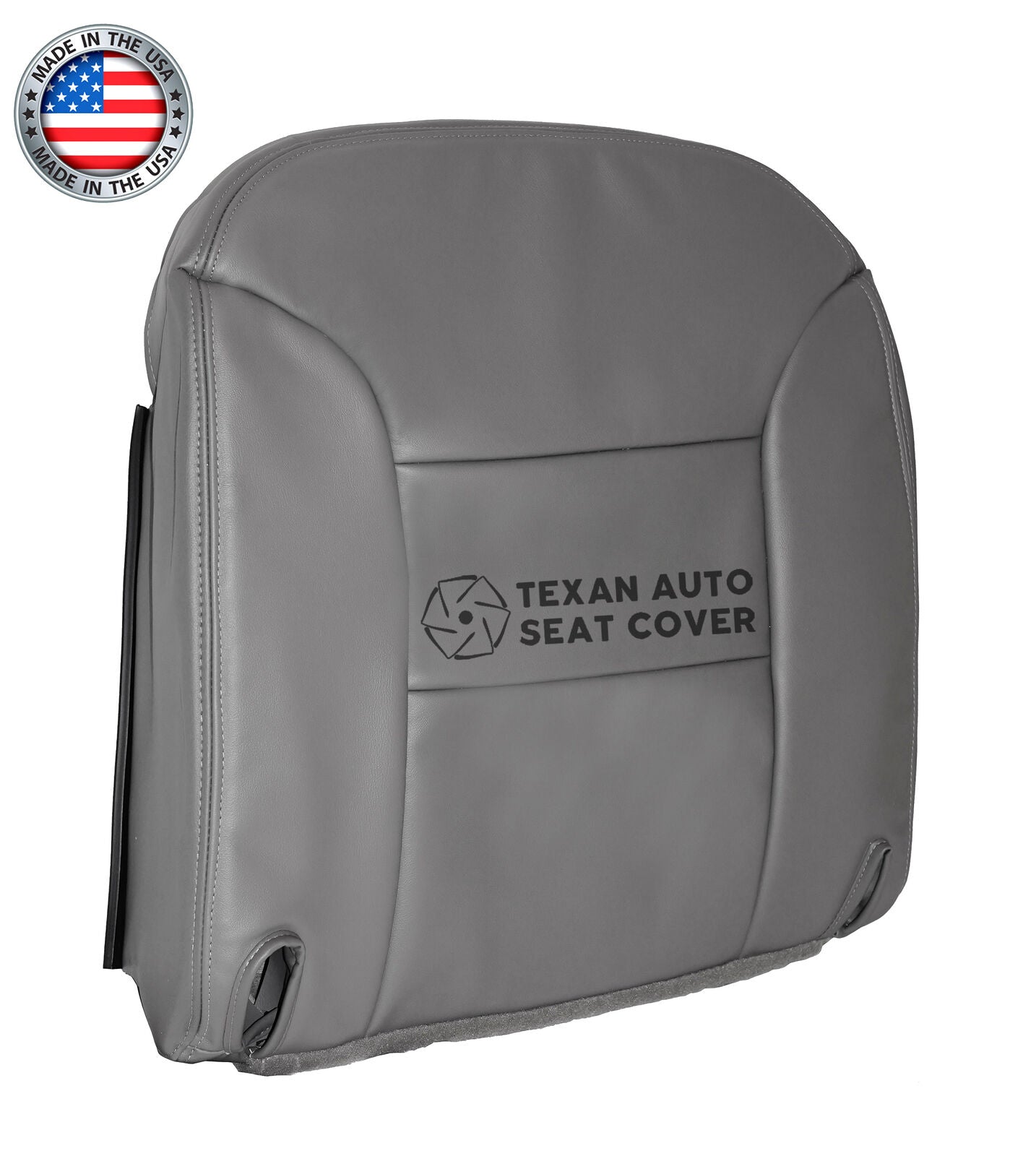 1995 to 2000 Chevy Silverado Passenger Side Bottom Leather Seat Cover Gray