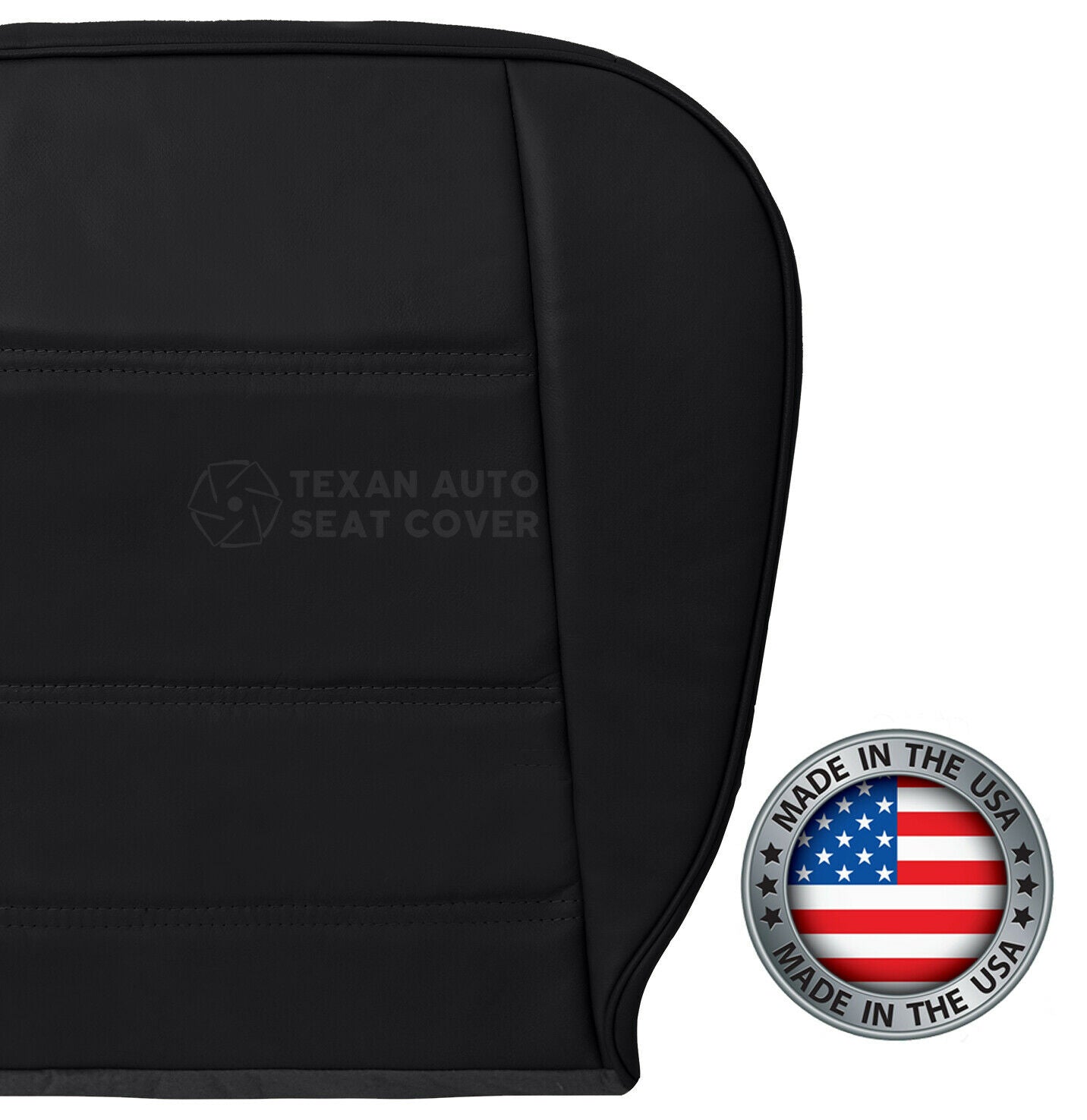 1999, 2000, 2001, 2002, 2003, 2004 Ford Mustang V6 Driver Side Bottom Leather Replacement Seat Cover Black