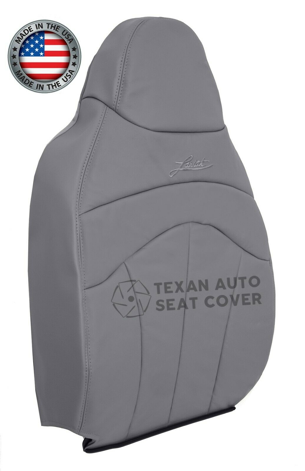 1999, 2000, 2001 Ford F150 Lariat Single-Cab, Super-Cab, Extended-Cab Passenger Lean Back Synthetic Leather Seat Cover Gray